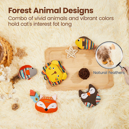 Jungle Animal Catnip Kicker Toys