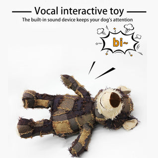 Squeaky Bear Plush Dog Toy
