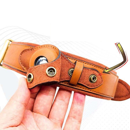 Location Tracker First Layer Leather Dog Pet Collar