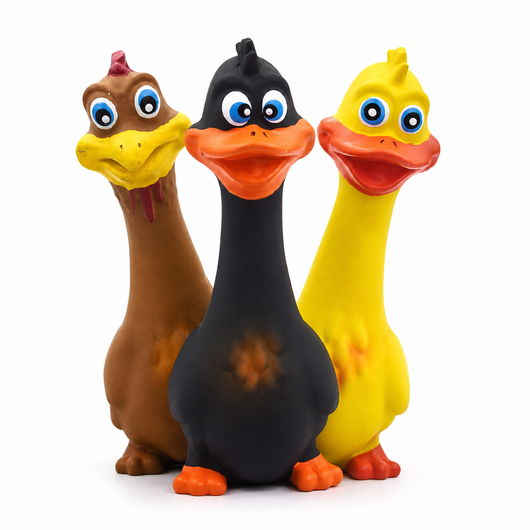 Screaming Chicken Squeaky Toys (3-Pack)