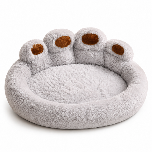 Paw-Shaped Plush Pet Bed