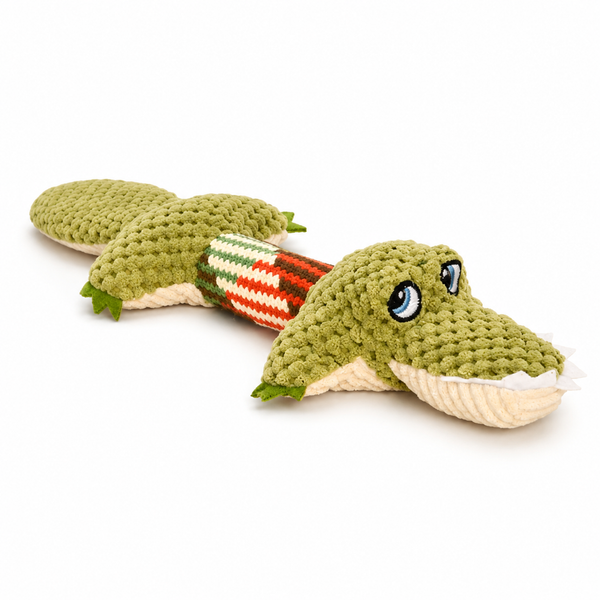 Crocodile Squeaky Plush Dog Toy