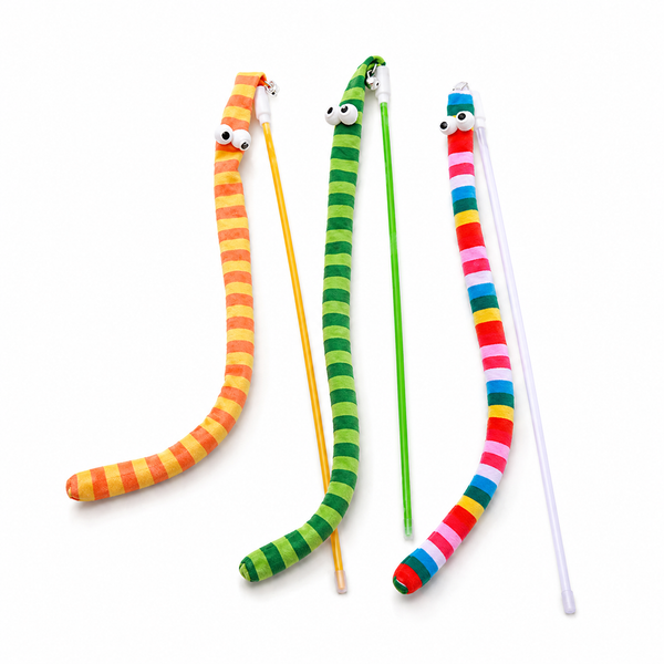 Plush Cat Wand Teaser Toy